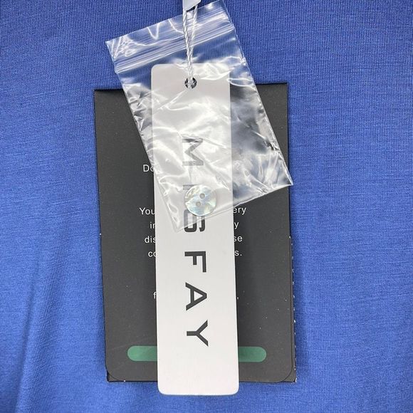 MISFAY Short Sleeve Henley Shirt in Blue - Picture 6 of 6